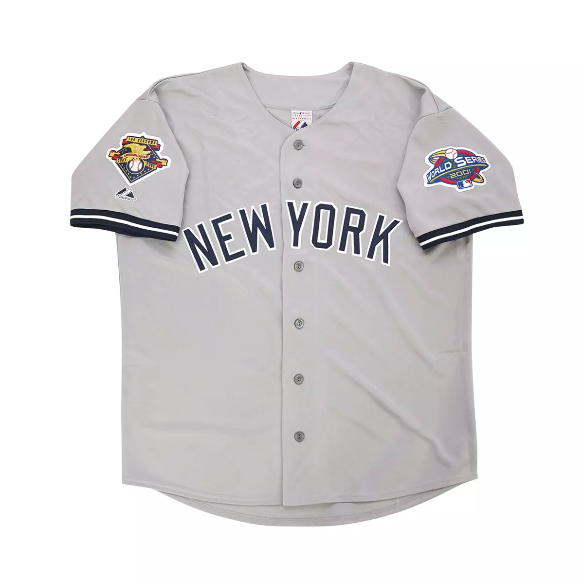 Bernie Williams 2001 New York Yankees Grey World Series Road Jersey Men  (S-3XL)