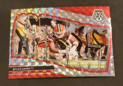 Myles Garrett 2024 Mosaic BANG! Silver Mosaic Prizm #1 Cleveland
