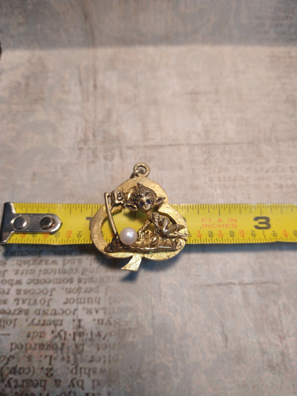 STERLING Silver Figural Pixie Elf IMP Golf Lucky … - image 10