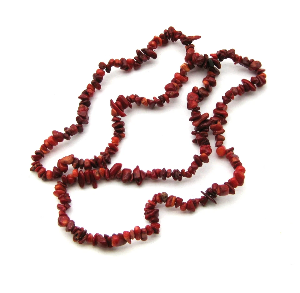 AMARYLLIS Collana Splitter Corallo Rosso (Colorato) 80 cm