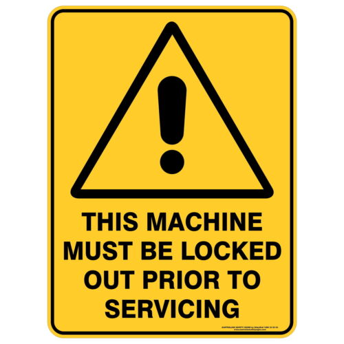 This Machine Must Be Locked Out Prior To Servicing | Warning Signs - Bild 1 von 1