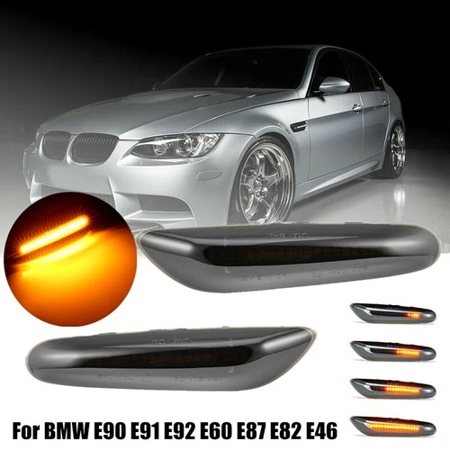 2xLed Seitenblinker passend für BMW 3er | E36, E46, E90, E91, E92, E93 | SCHWARZ - Bild 4 von 13