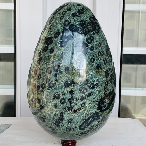 13740G Ojo Natural Verde Kambaba Jaspe Huevo Cristal Mineral Curación - Imagen 8 de 12