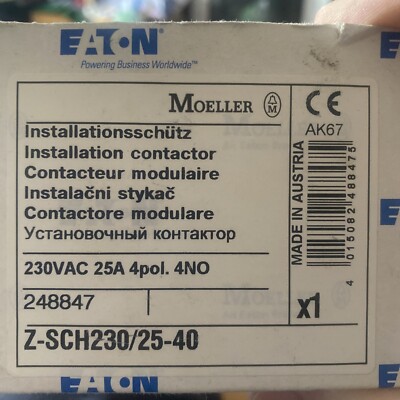 Eaton/Moeller Z-SCH230/25-40 Installationsschütz Nennspannung: 230 V,240 V