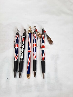 12 X LONDON BRITISH SOUVENIRS CROWN PENS ENGLAND PEN UNION JACK GIFT PEN UK PENS EUR 16,51 - IT - Foto 3