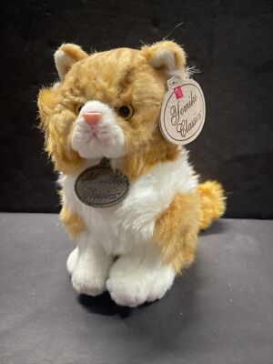 Russ Berrie Yomiko Orange Tabby Cat 8  Sitting Position