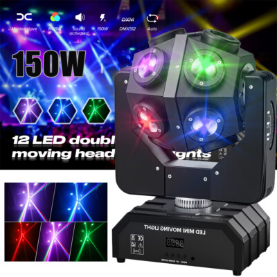 U`King 150W 12 LED RGBW Strahl Moving Head Bühnenlicht DMX DJ Disco Pinspot Show