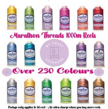 Marathon Embroidery Machine Thread Rayon 1000m 235 Colours Brother and Janome   