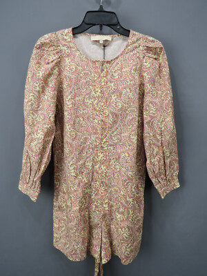 Vanessa Bruno Poplin Print Cotton Roomper Size 36 # 1B 2200 NEW