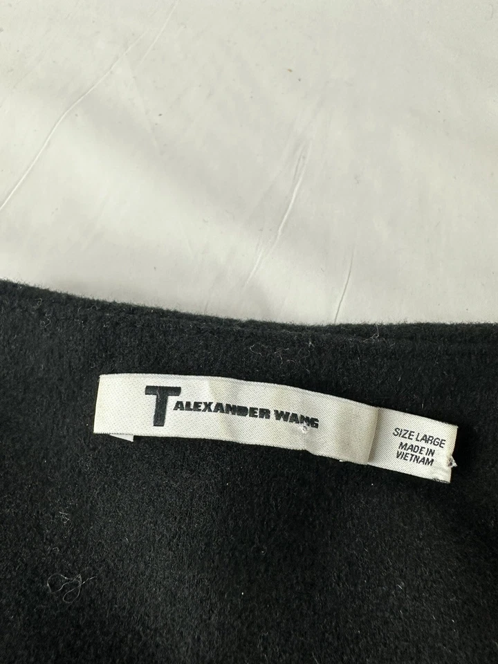 Blazer Abrigo Chaqueta Alexander Wang Negro Doble Pecho Talla Grande Foto 2 de 4