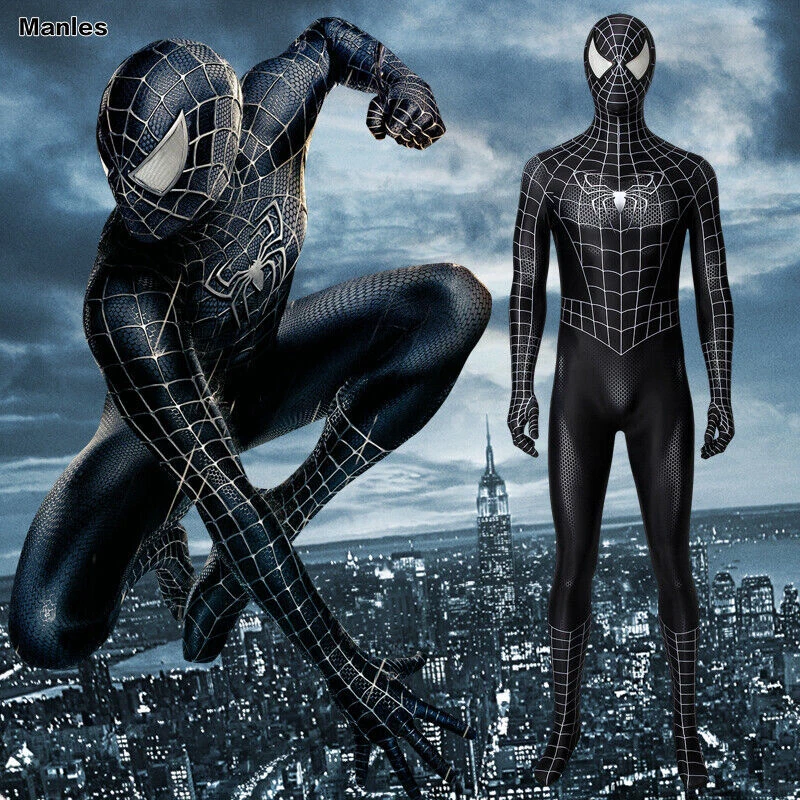 The Amazing Spider Man 3 Black Raimi Spider Man Cosplay Costume