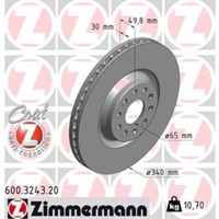 Zimmermann 2X Bremsscheibe Vorne Ø340 Mm InnenbelüFtet FüR VW Passat Variant