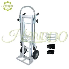 1000 lbs 4-In-1 Convertible Hand Truck,Dolly,Cart,Platform, Aluminum, Flat Free