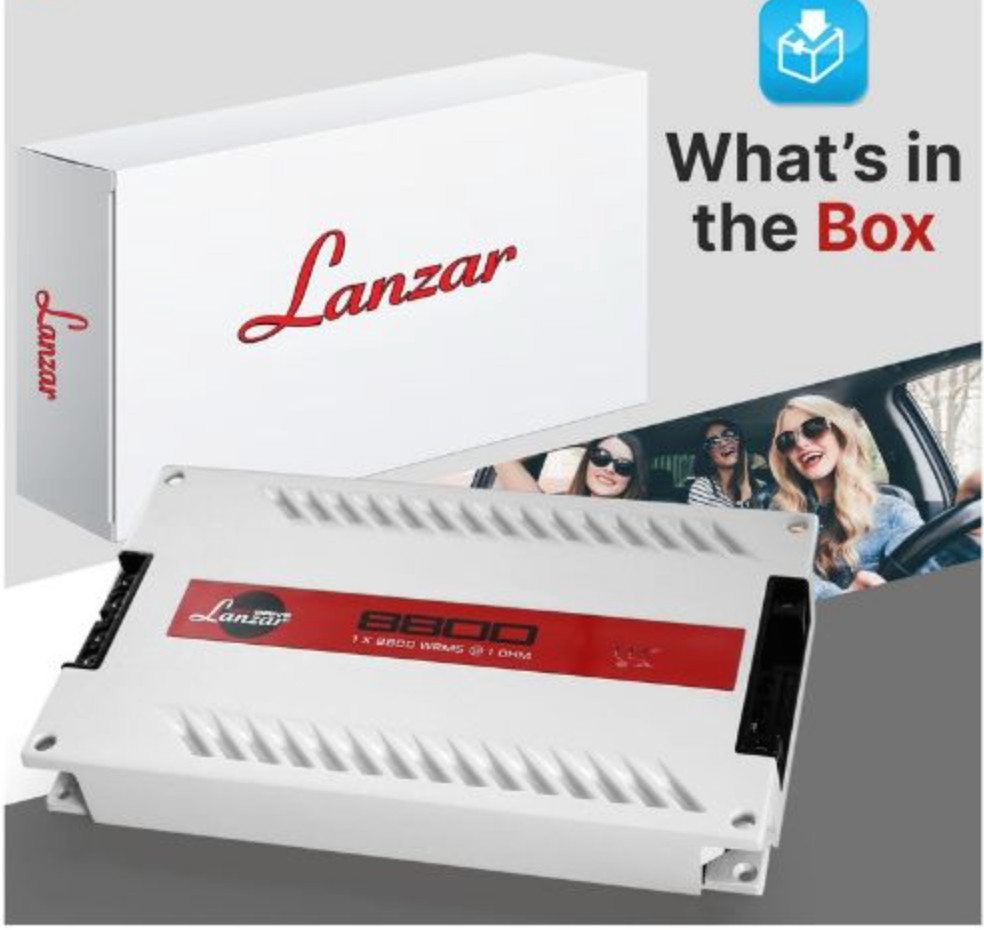 NEW LANZAR 8800.1 One Channel 11000 Watts Max @ 1 Ohm Car Audio Mono Amplifier