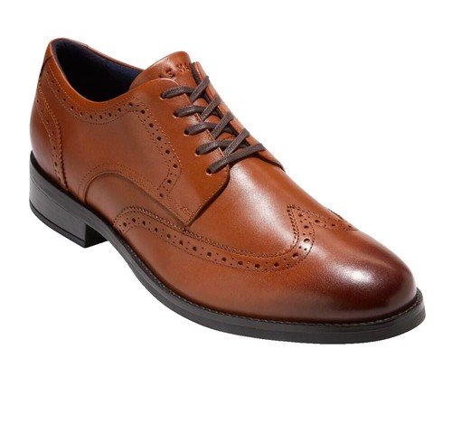 Cole Haan Men's 2.ZeroGrand Laser Wingtip Oxford Tan/Ivory Style