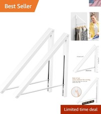 Drying Rack Wall Mounted Clothes Hanger Folding Wall Coat Racks Aluminum Home...