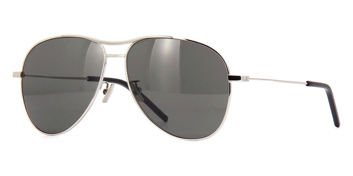 Occhiali da sole donna SAINT LAURENT argento aviatore classico 11 blondie 002 nuovi