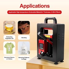 5 Ton Hydraulic Heat Press Machine 600W with Dual 4.7"x2.4" Heated Plates US