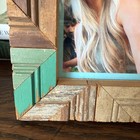Reclaimed Vintage Mitered Wood Patchwork Distressed Frame Portrait Barn Pastel — photo 3