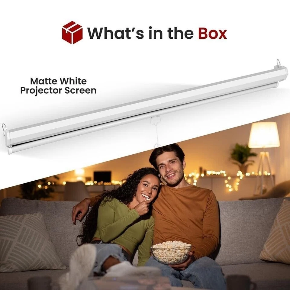 Pyle Simple Installation Projection Screen Matte White 42.5"w x 56.6"h - Image 2 of 4