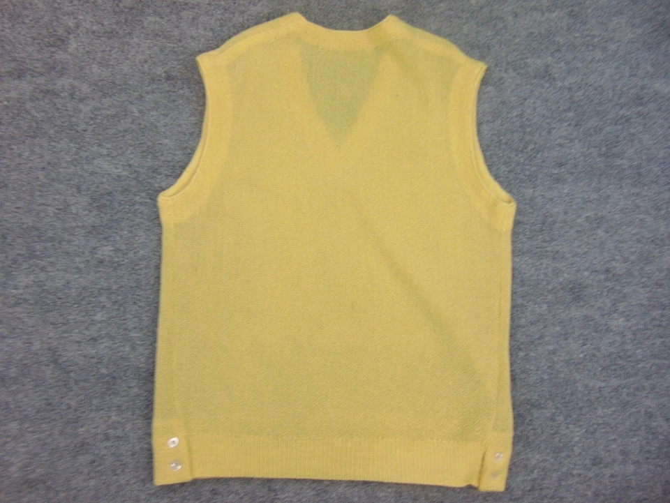 Chaleco Suéter Saks Fifth Avenue Para Hombre XL Amarillo Alpaca Hecho en Austria Foto 2 de 4