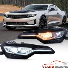 für Chevrolet Camaro SS/1SS/2SS 2019-2024 Chrome LED-Projektor scheinwerfer Paar