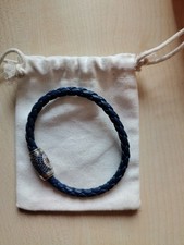 Thomas Sabo Dunkelblaues Lederarmband Silber 925 Böses Auge Neuwertig Wie Neu