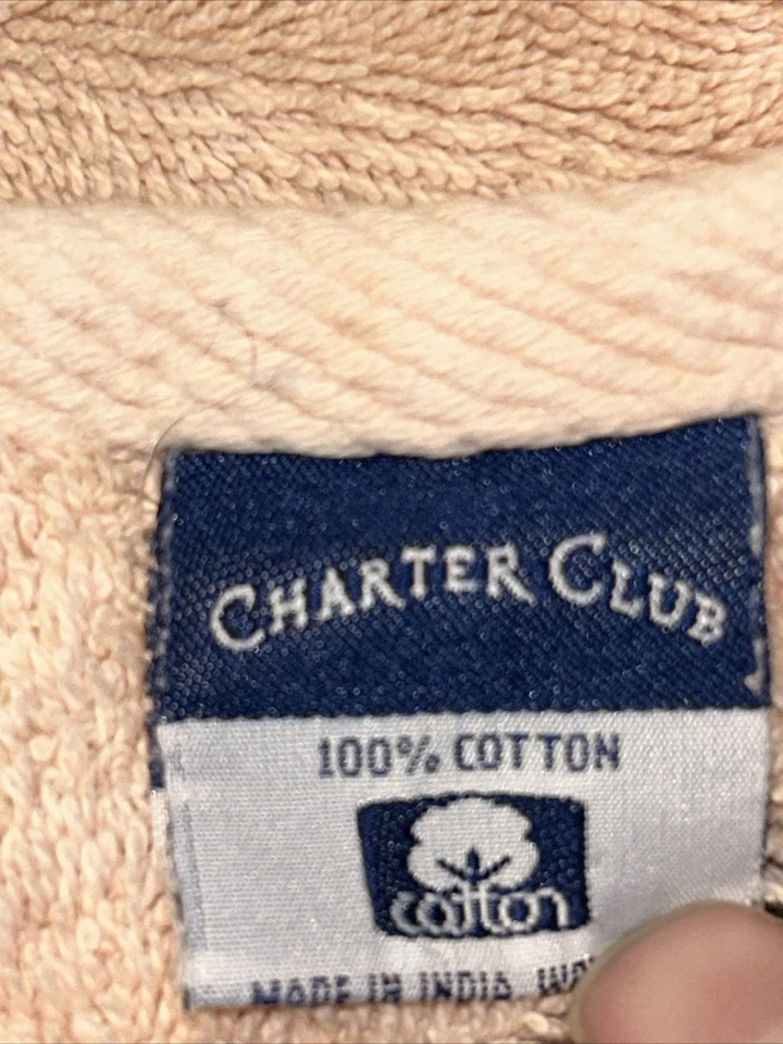 Изящное винтажное полотенце для ванны из 100% хлопка Peach Charter Club - Изображение 2 из 4