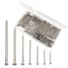 Nails Hardware Assortment Kit, Stainless Steel Nails for Hanging Pictures, Wo...