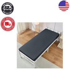 Durable and Stylish Microfiber Cot Fitted Sheet 31x75 Inch in Charcoal Black
