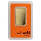 1 oz Gold Valcambi Suisse .9999 Fine Bar with Assay Card