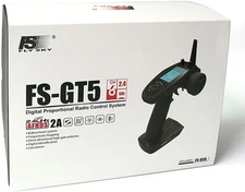 Flysky FS-GT5 2.4G Channels AFHDS RC Transmitter with FS-BS6 Receiver for RC Car