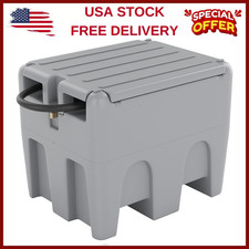58 Gallon Fuel Transfer Tank Portable With 12v Electric Pump For Truck,tractor,