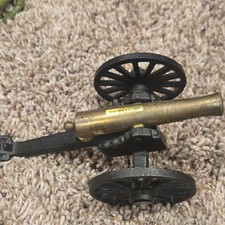 Cast Iron Brass Civil War Cannon Replica With Moving Parts Made In USA