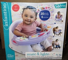 3-in-1 Music Lights Booster Seat for Dining: Interactive Baby Activity Center