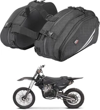 KEMIMOTO Motorcycle Saddlebags with Rain Covers Compatible with Dirt Bike Dual S