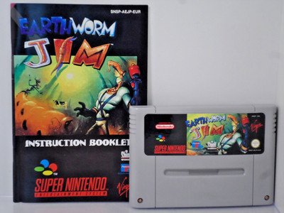 1994 * SNES * Earthworm Jim * NINTENDO * Modul + Anleitung * keine OVP