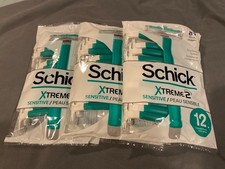 3 Packs Brand New Men  s Schick Xtreme 2 Sensitive Disposable Razors 36 Total