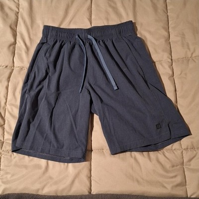  Layer 8 Qwick Dry Men's Size S Small Gym Shorts Navy Blue Pockets Drawstring