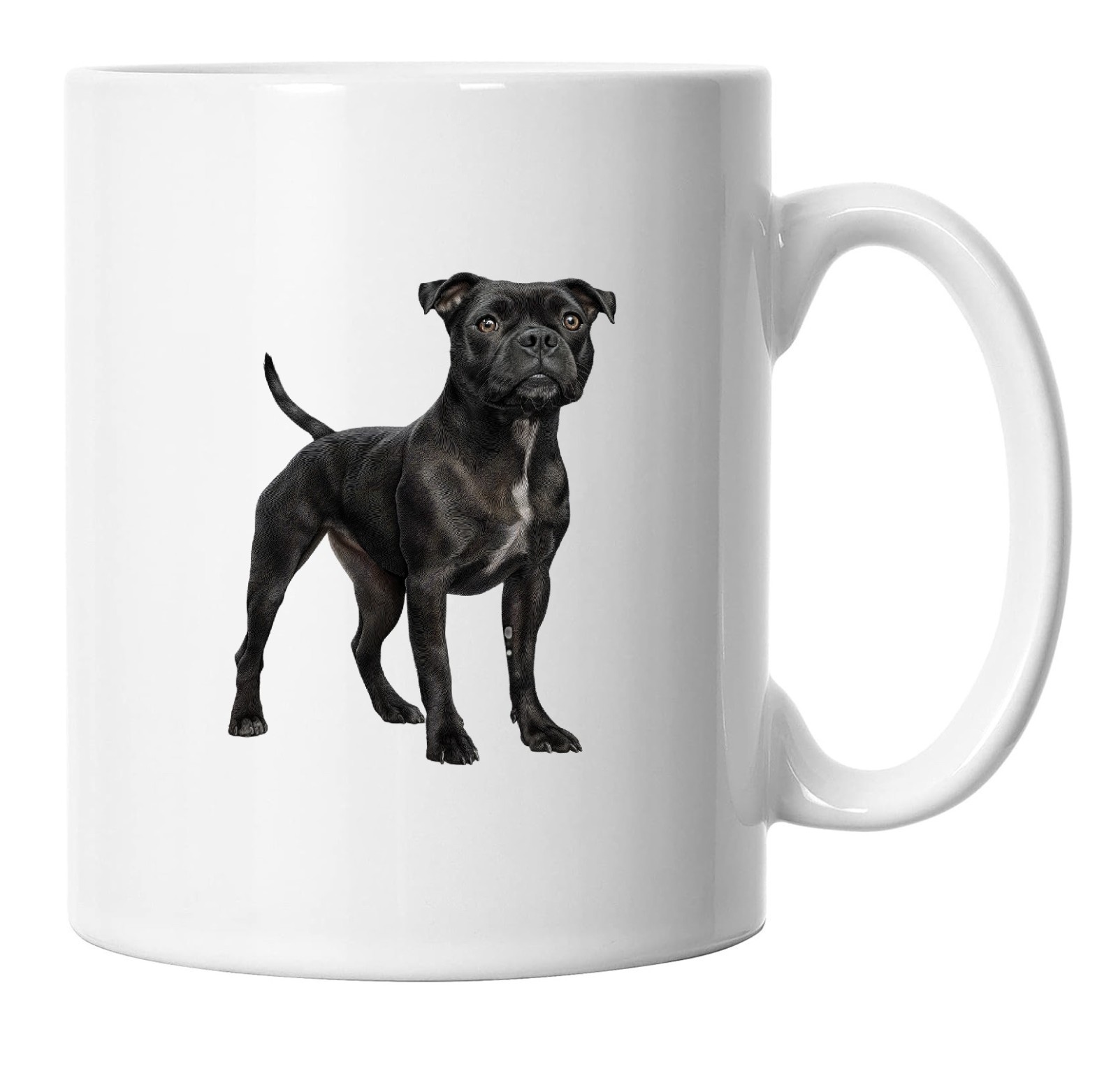 Staffordshire Bull Terrier Mug, Staffy Watercolour Image Mug
