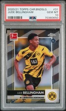 2020-21 TOPPS CHROME BUNDESLIGA #31 JUDE BELLINGHAM ROOKIE RC PSA 10