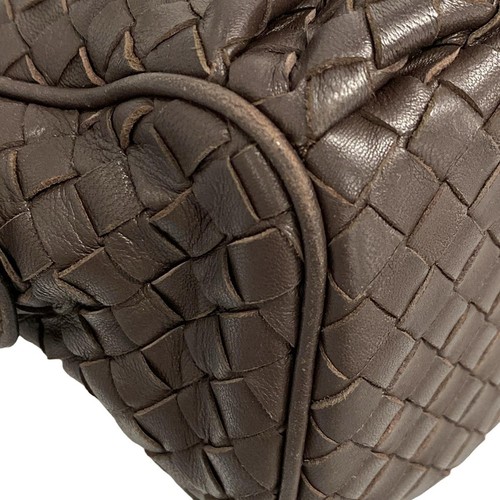Auth BOTTEGA VENETA Intrecciato 192661 Dark Brown Leather Shoulder Bag - Picture 7 of 20
