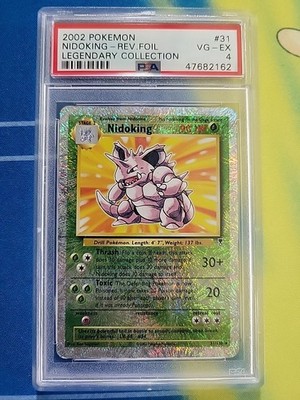 Pokemon Legendary Collection Nidoking Reverse Holo Card 31/110 Psa