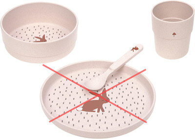 Lassig Geschirrset für Kinder, 3-teilig: Schüssel, Becher, Löffel Little Forest