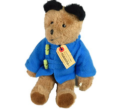Vintage Paddington Bear Plush 14" Doll Toy 1975 Peru England Eden Toys Tag Blue