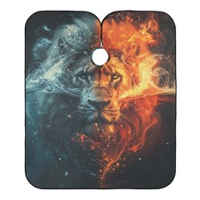 ALAZA Lion in The Fire and Water Barber Cape for Men Women, Waterproof Haircu...