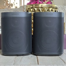 Sonos One SL Shadow Edition Pair - Smoke Gray / Charcoal Black - Great Condition
