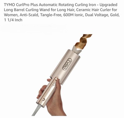 Tymo Curler Plus 1.25 Inch Automatic Curling Iron- Gold
