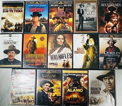 Lot of 14 Classic Western - DVD - Sheriff - Quigley - Alamo - Arrow - Clemetine