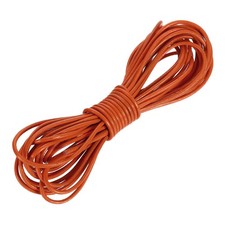 5.5 Yard 2mm Round Leather Cord Lacing String for DIY Crafts, Orange Red